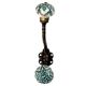 Sea Green Flower Ceramic Antique Rope Iron Hook